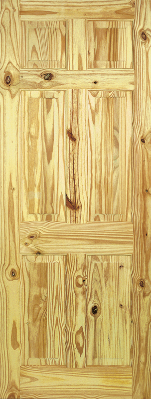 Wooden door with a natural finish