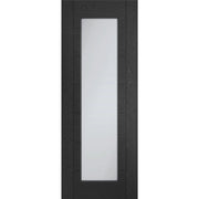 Internal Black Fully-Glazed Palermo Clear Glass Door  - XL Joinery Promo