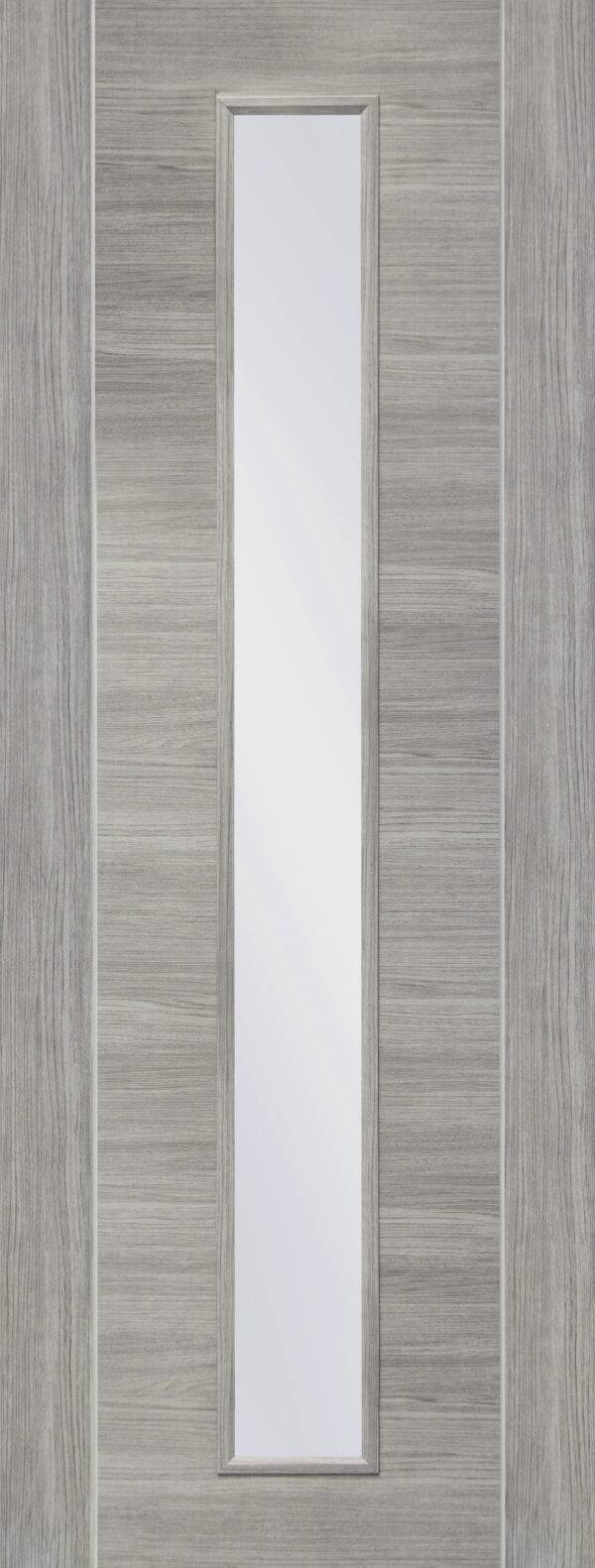 INTERNAL LAMINATE WHITE GREY FORLI WITH CLEAR GLASS DOOR