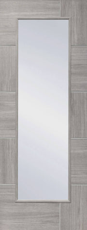 INTERNAL LAMINATE WHITE GREY RAVENNA WITH CLEAR GLASS DOOR