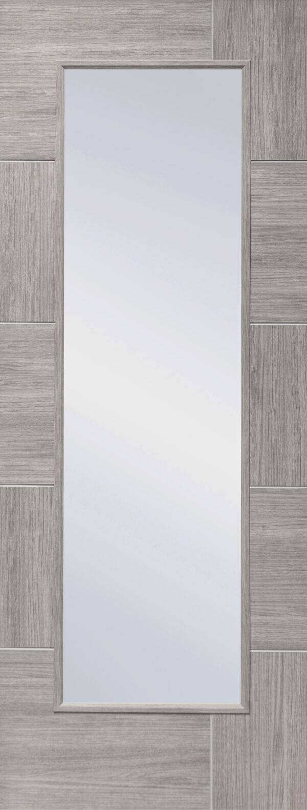 INTERNAL LAMINATE WHITE GREY RAVENNA WITH CLEAR GLASS DOOR