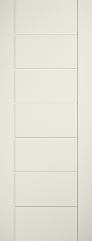 WHITE LAMINATE LINEAR 7 PANEL CLEARANCE PREFINISHED INTERNAL FIRE DOOR