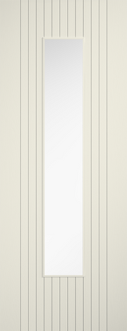 LAMINATE WHITE SYDNEY GLAZED CLEARANCE PREFINISHED INTERNAL DOOR