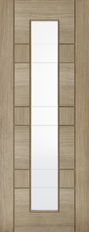 Light Grey Edmonton Glazed 1L Prefinished Internal Door