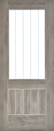 LIGHT GREY LAMINATE MEXICANO GLAZED PREFINISHED INTERNAL DOOR