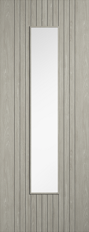 LIGHT GREY LAMINATE SYDNEY GLAZED PREFINISHED INTERNAL DOOR