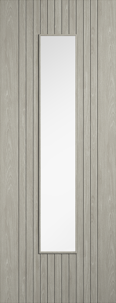LIGHT GREY LAMINATE SYDNEY GLAZED PREFINISHED INTERNAL DOOR