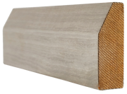 Rectangular architrave with white primed finish on a white background