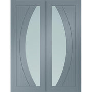 INTERNAL LIGHT GREY PREFINISHED SALERNO PAIR WITH CLEAR GLASS