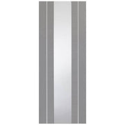 Light grey glazed internal door on a white background 