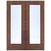 INTERNAL WALNUT PREFINISHED RAVENNA PAIR WITH CLEAR GLASS