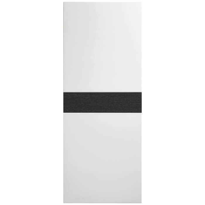 Rectangular panel with a black stripe on a white background