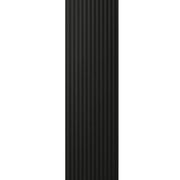 Black vertical radiator on a white background