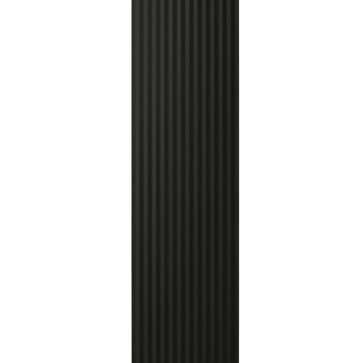 Black vertical radiator on a white background