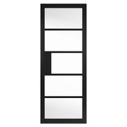 METRO BLACK GLAZED CLEAR GLASS INTERNAL DOOR