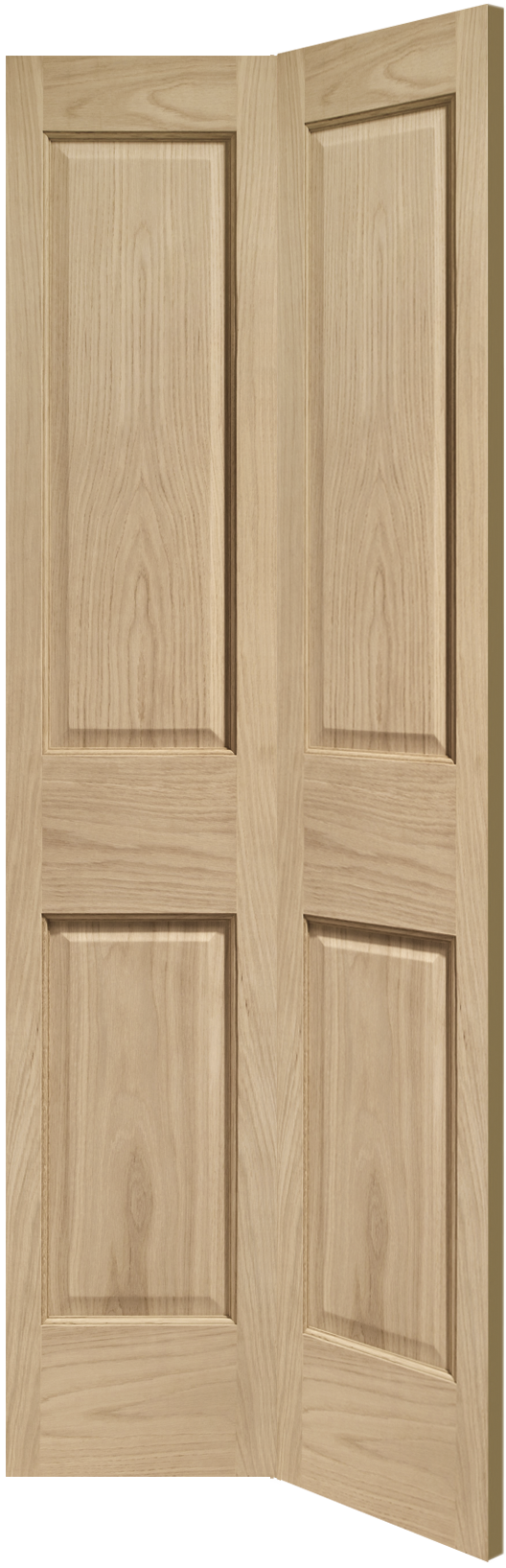 INTERNAL OAK VICTORIAN 4 PANEL BI-FOLD DOOR