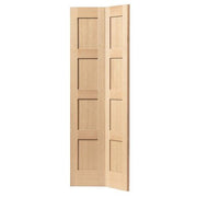 OAK SNOWDON UNFINISHED SHAKER STYLE INTERNAL BI-FOLD DOOR