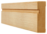 Wooden architrave with a lid on a white background