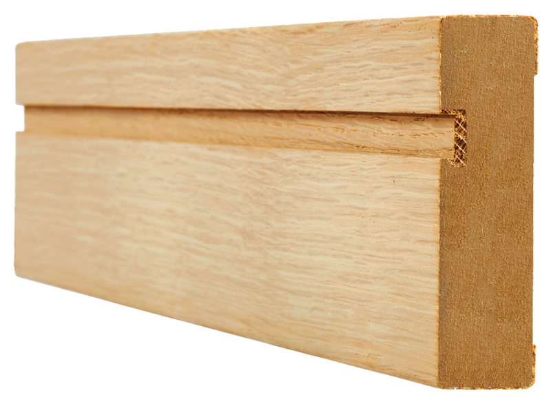 Wooden architrave with a lid on a white background
