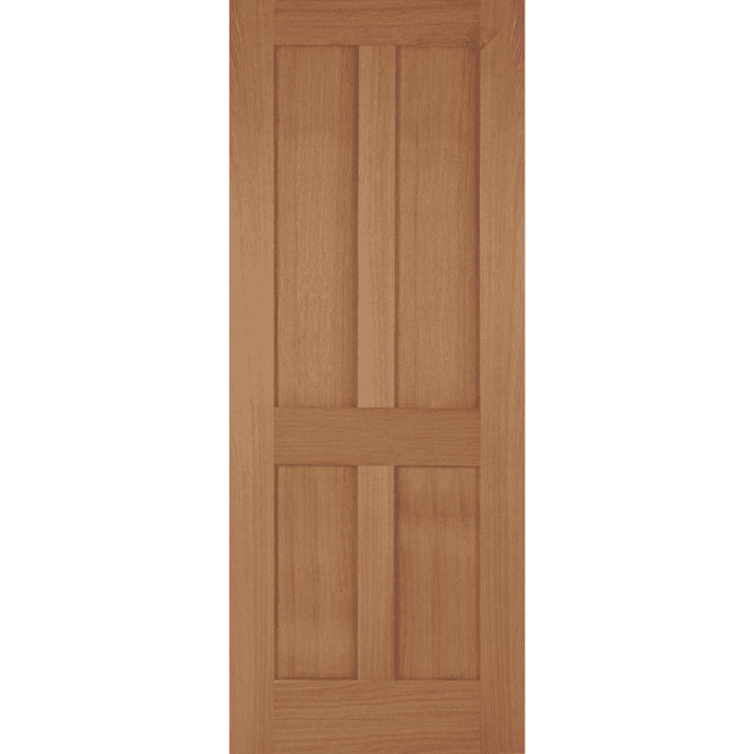 Wooden door with a simple design on a white background