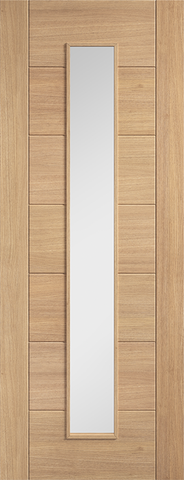 OAK CARINI LONG LIGHT GLAZED UNFINISHED INTERNAL DOOR