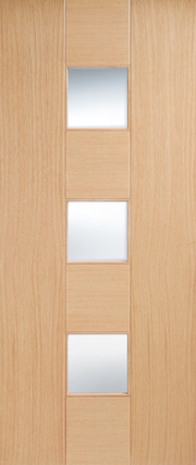 OAK CATALONIA GLAZED 3L PREFINISHED INTERNAL DOOR