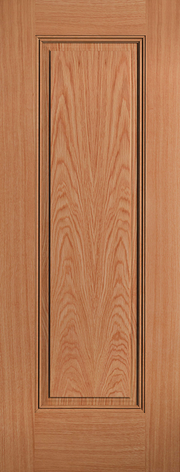 Wooden door panel with a vertical grain pattern