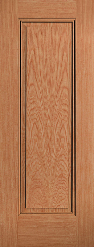 Wooden door panel with a vertical grain pattern