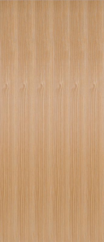 Wooden flush door with a vertical grain pattern