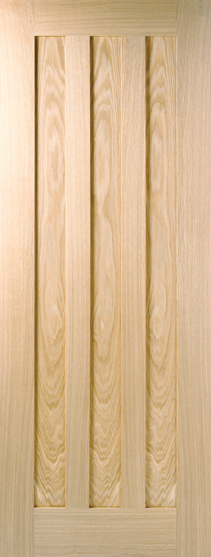 Wooden door with vertical slats