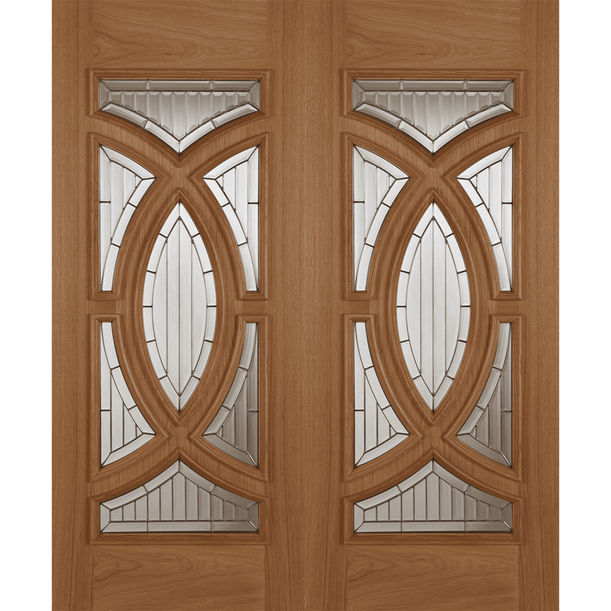 OAK MAJESTIC RM1S SQUARE MEETING STILES REBATED PAIR EXTERNAL DOOR