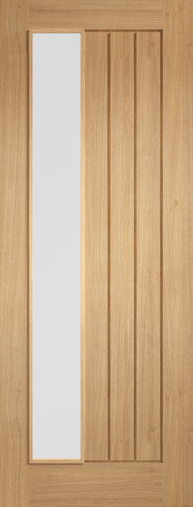 OAK MEXICANO FROSTED GLAZED OFFSET PREFINISHED INTERNAL DOOR