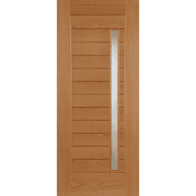 OAK OSLO CLEAR GLASS UNFINISHED EXTERNAL DOOR