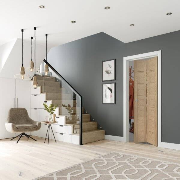 PALERMO BI-FOLD INTERNAL OAK DOOR