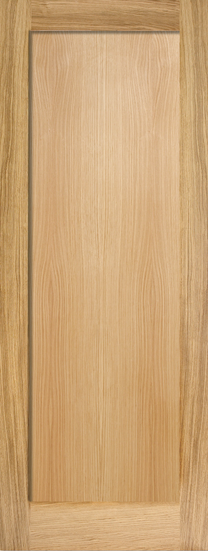 Wooden door with a clear finish