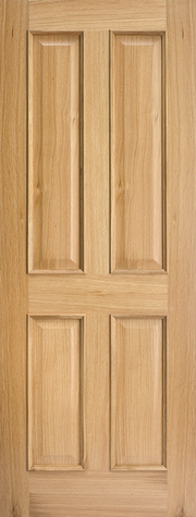 Wooden door with four panels