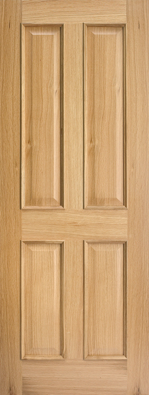 Wooden door with four panels