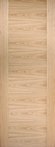 Wooden door with a vertical grain pattern
