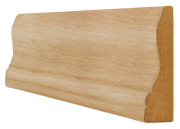 Wooden molding on a white background