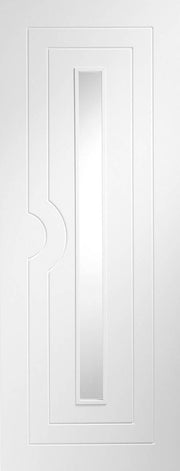 PRE-FINISHED INTERNAL WHITE POTENZA DOOR WITH CLEAR GLASS
