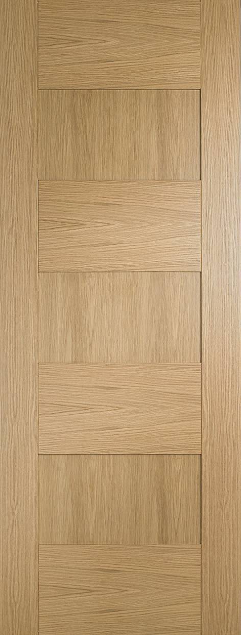 Wooden door with a paneled design