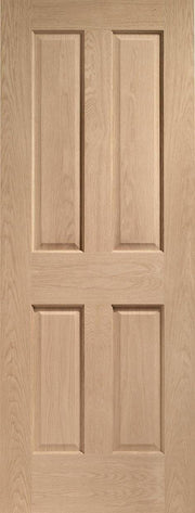 VICTORIAN 4 PANEL PRE‑FINISHED INTERNAL OAK FIRE DOOR