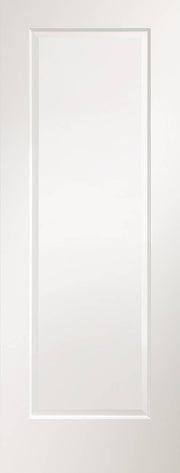 White door with a minimal design on a white background