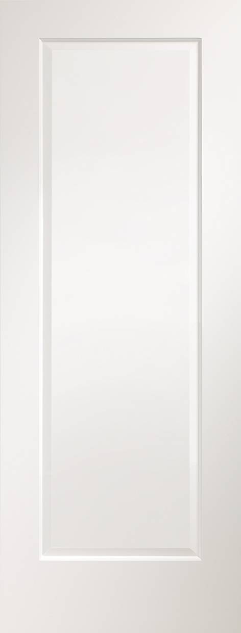 White door with a minimal design on a white background