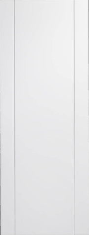 White paneled door with a minimalist design