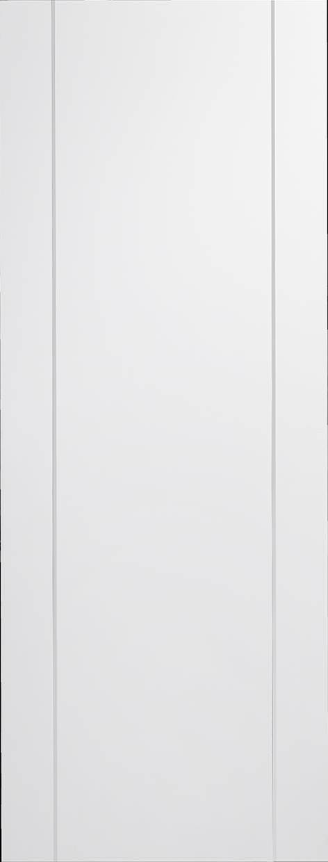 White paneled door with a minimalist design