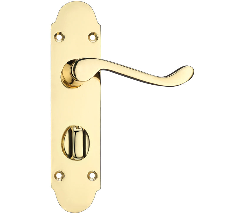 ZOO HARDWARE PROJECT RANGE OXFORD DOOR HANDLES ON BACKPLATE, ELECTRO BRASS - (SOLD IN PAIRS)