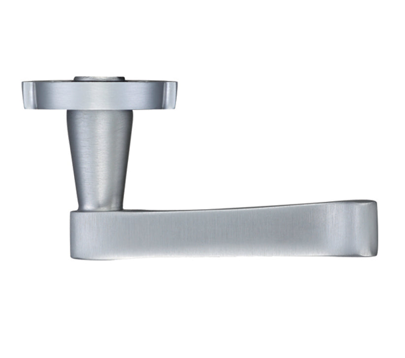ZOO HARDWARE PROJECT RANGE OXFORD DOOR HANDLES ON BACKPLATE, SATIN CHROME - (SOLD IN PAIRS)