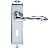 ZOO HARDWARE PROJECT RANGE ARUNDEL DOOR HANDLES ON BACKPLATE, POLISHED CHROME - (SOLD IN PAIRS)