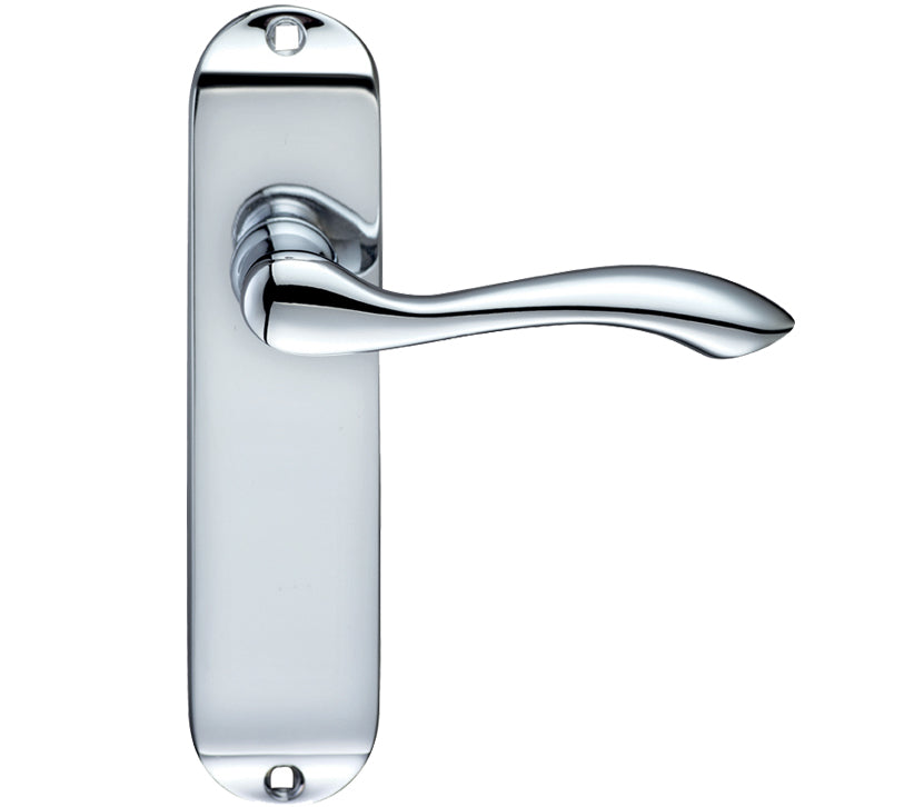 ZOO HARDWARE PROJECT RANGE ARUNDEL DOOR HANDLES ON BACKPLATE, POLISHED CHROME - (SOLD IN PAIRS)